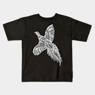 Abstract pheasant white Kids T-Shirt